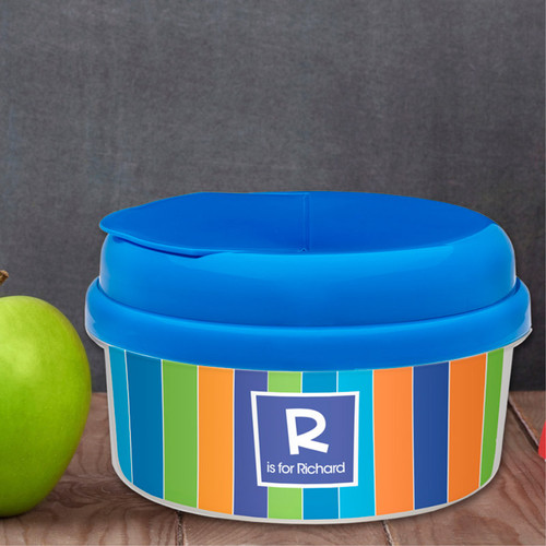 Bold Stripes Personalized Snack Bowls