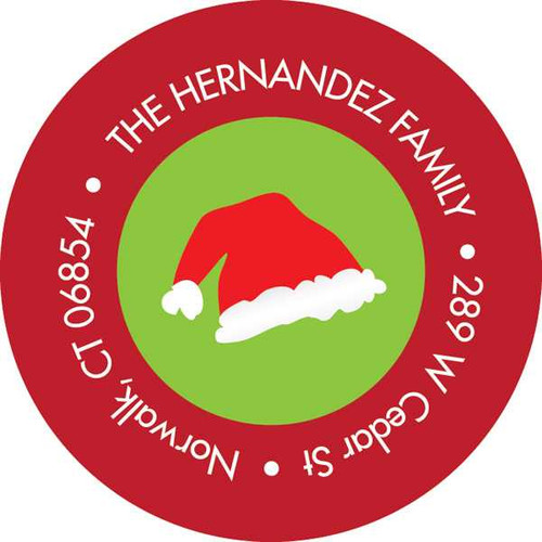 Merry Xmas Polka Dots Christmas Address Labels