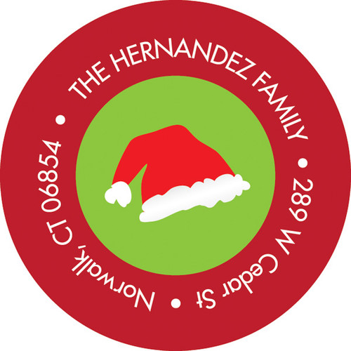 Merry Xmas Polka Dots Christmas Address Labels