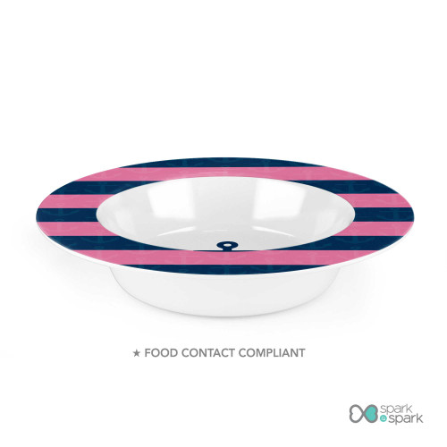 Let's Sail Pink Custom Plate for Girls