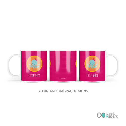 Cute Octopus Custom Plate for Girls