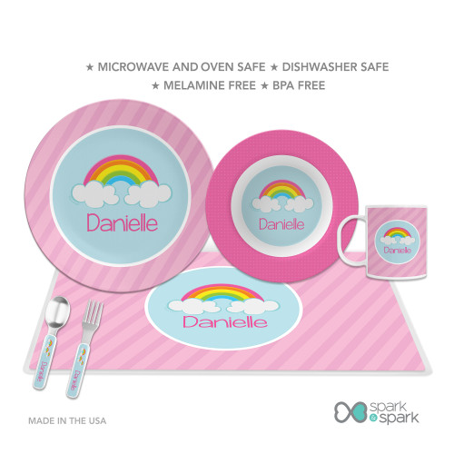 A Rainbow In The Sky Kids Plates