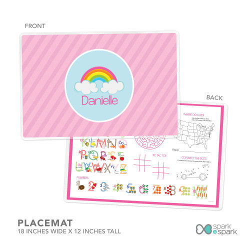 A Rainbow In The Sky Custom Plate for Girls