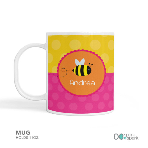 Fly Little Bee Custom Plate for Girls