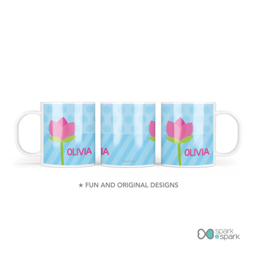 Cute Tulip Custom Plate for Girls