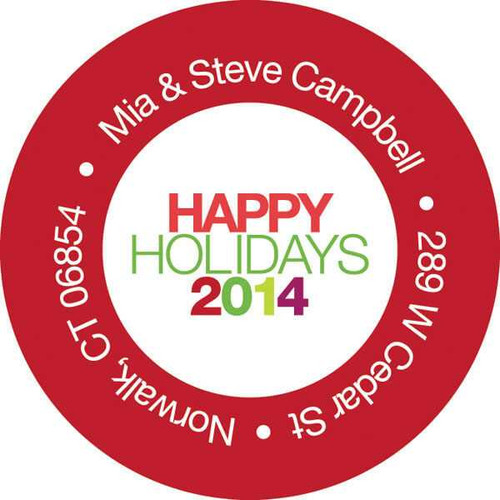 Christmas Lights Christmas Address Labels