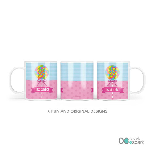 Yummy Lollipop Custom Plate for Girls