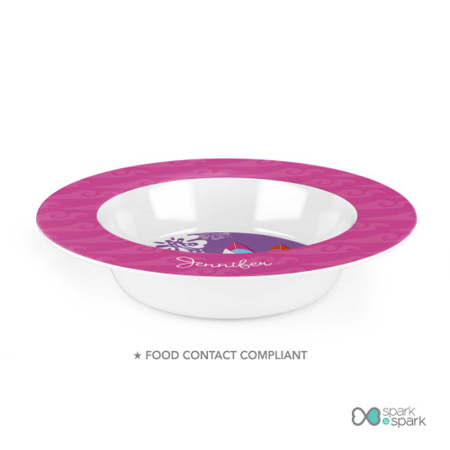 Surfing The Waves Custom Plate for Girls