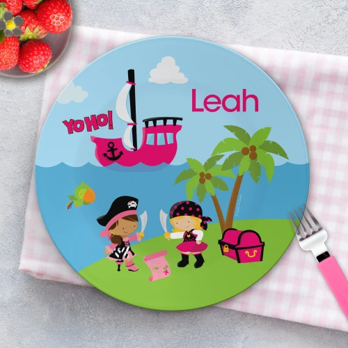 Yo ho Pirate Girl Kids Dinnerware