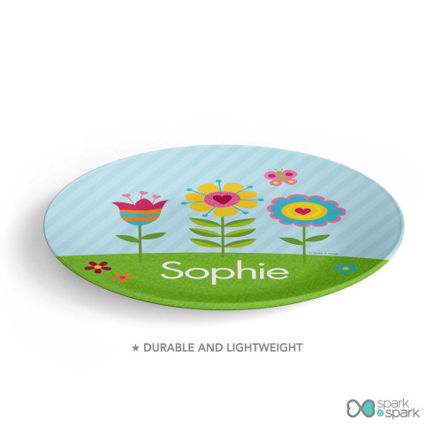 Spring Blooms Custom Plate for Girls