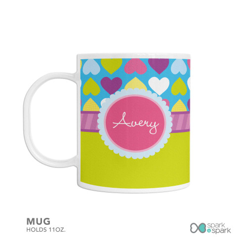 Happy Hearts Custom Plate for Girls