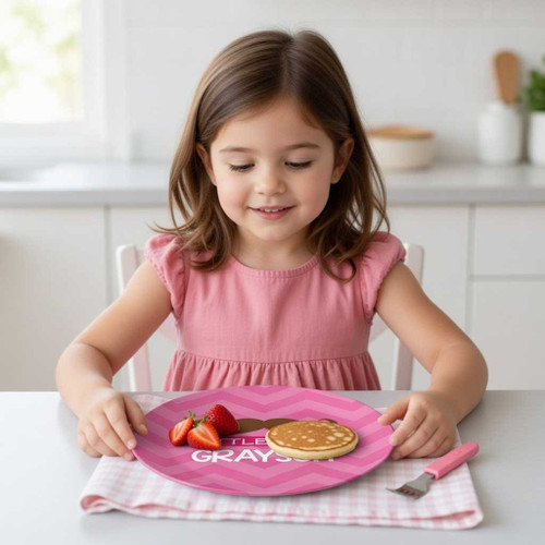 Little Miss Mustache Custom Plate for Girls