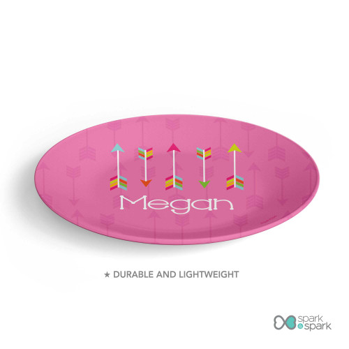 Colorful Arrows Custom Plate for Girls