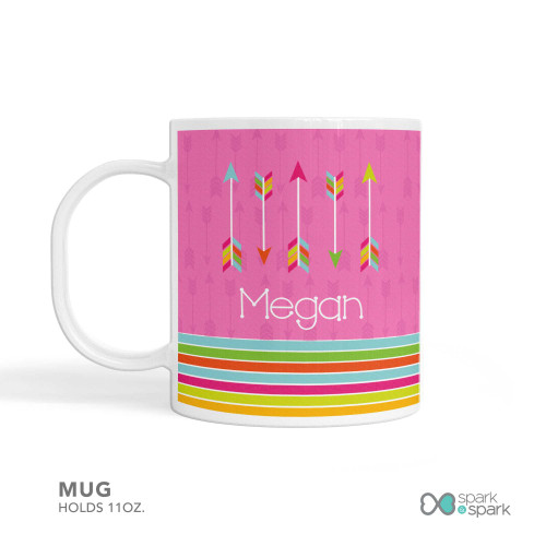Colorful Arrows Custom Plate for Girls