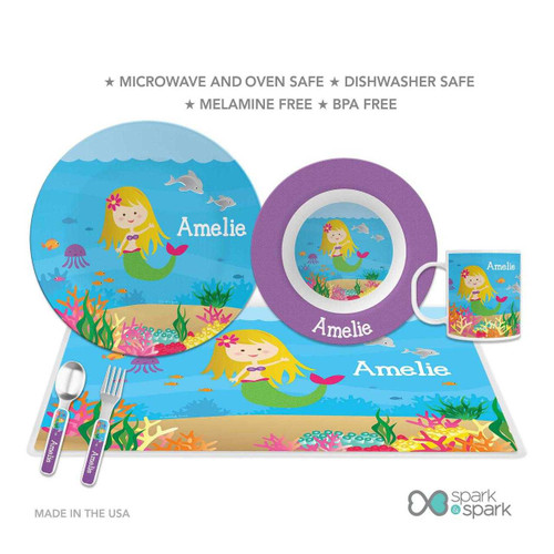 Sweet Mermaid Custom Plate for Girls