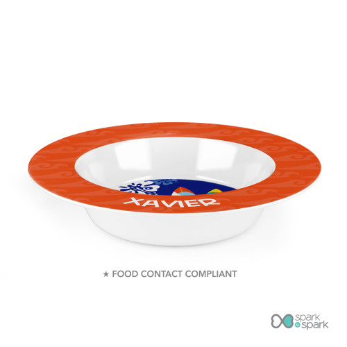 Surf the Waves Blue Kids Plates