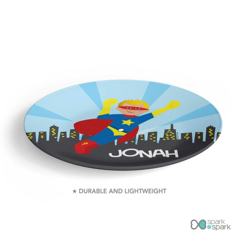A Cool Superhero Kids Plates
