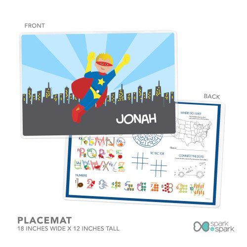 A Cool Superhero Kids Plates