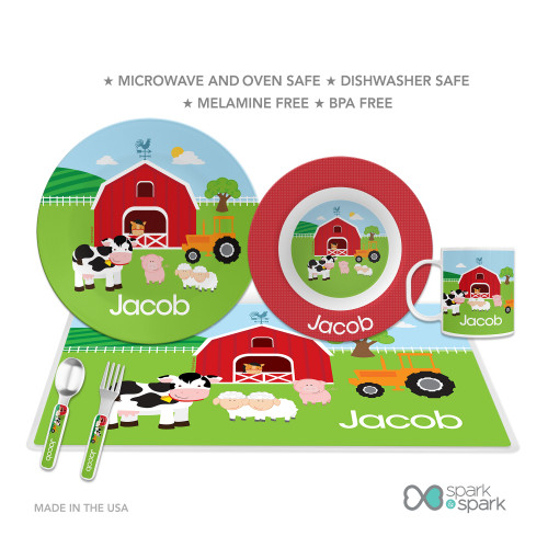 A Day In The Farm Kids Plates