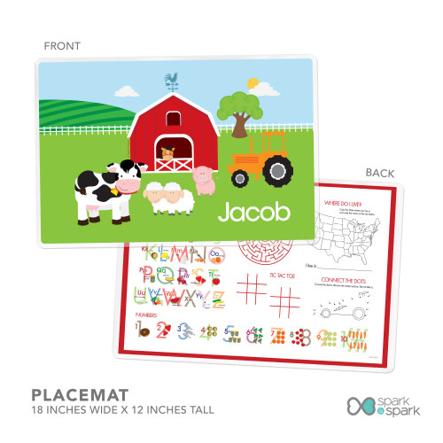 A Day In The Farm Kids Plates