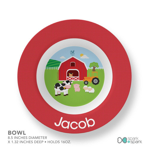 A Day In The Farm Kids Plates