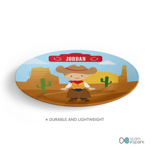 Cowboy Personalized Boys Plate