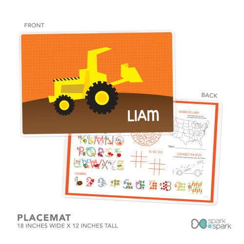 Fun Tractor Kids Plate