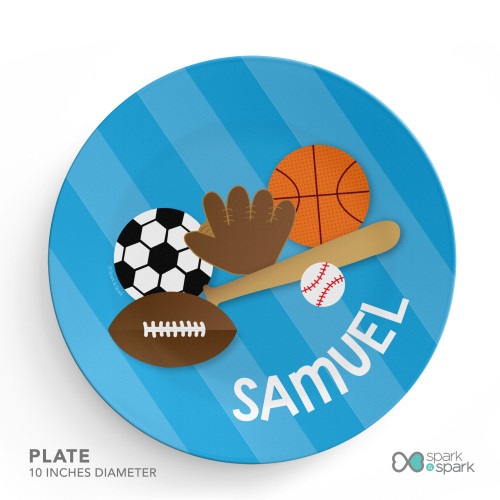 Sports Fan Kids Plate