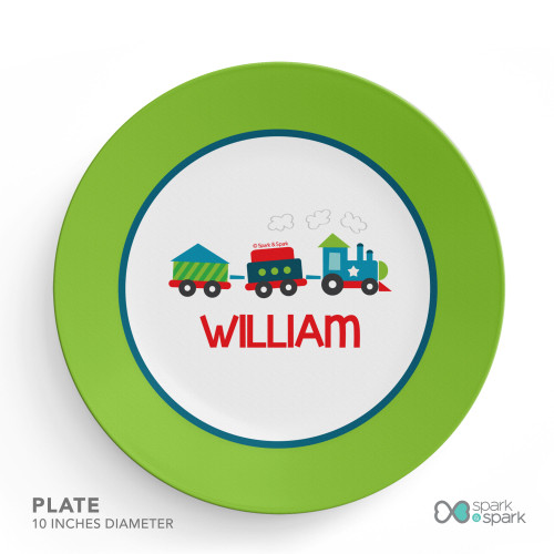 Choo Choo Train Kids Plate