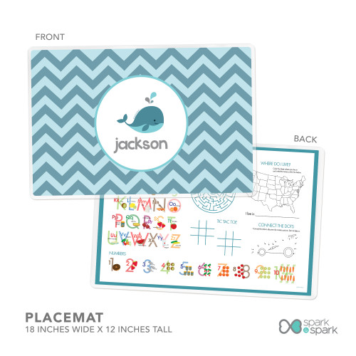Sweet Little Blue Whale Kids Plate