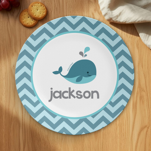 Sweet Little Blue Whale Kids Plate