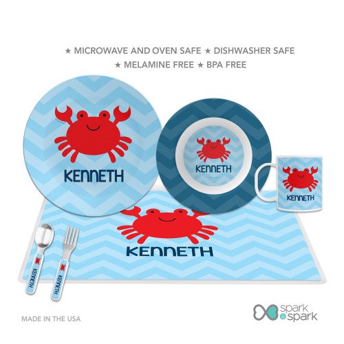 Happy Crab Kids Plate