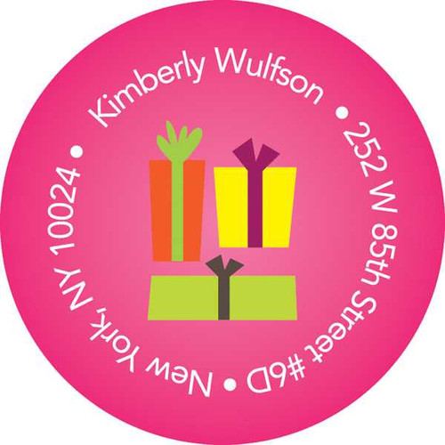 Xmas Gifts Pink Christmas Address Labels