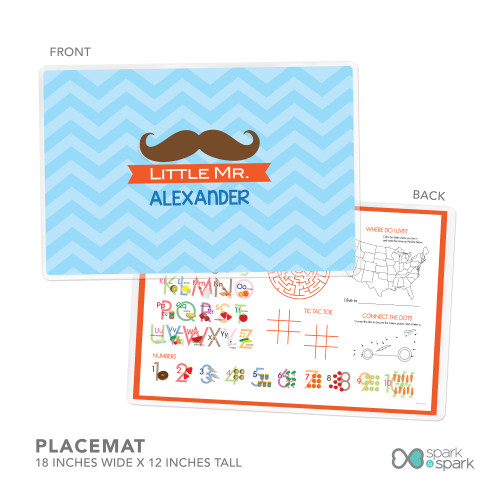 Little Mr. Mustache Kids Plate