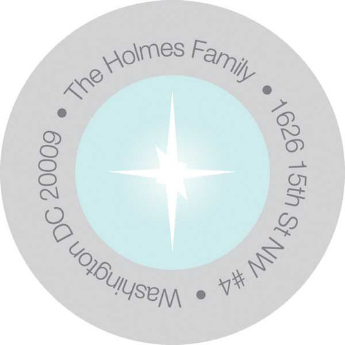 Layered Three Kings Blue Christmas Address Labels
