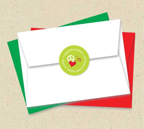 Peace, Love & Joy Christmas Address Labels