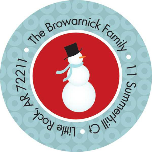 Cute Snowman Christmas Address Labels
