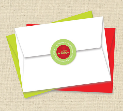 Xmas Loops Christmas Address Labels