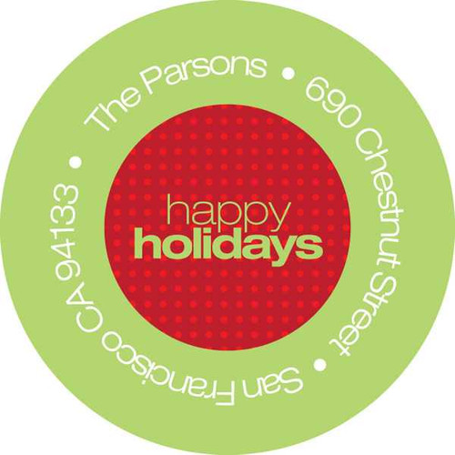 Xmas Loops Christmas Address Labels