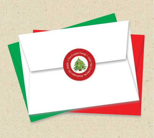 Joyful Christmas Tree Christmas Address Labels