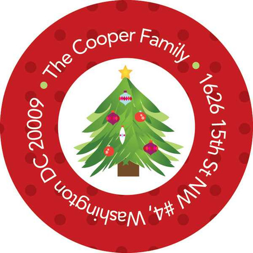 Joyful Christmas Tree Christmas Address Labels