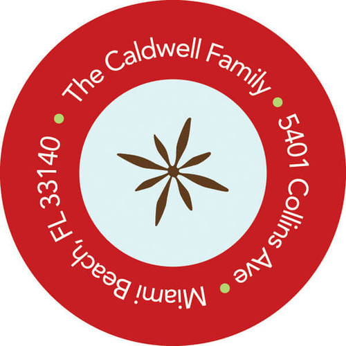 Color Stripes Christmas Address Labels