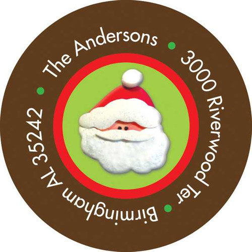 Hohoho Santa Chocolate Christmas Address Labels