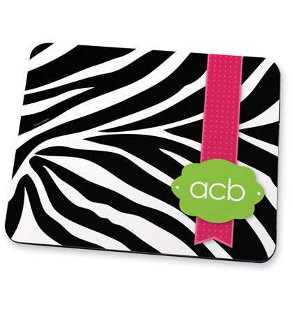 Black & Green Zebralicious Mouse Pad