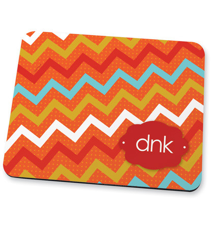 Simply orange chevrons Mouse Pad