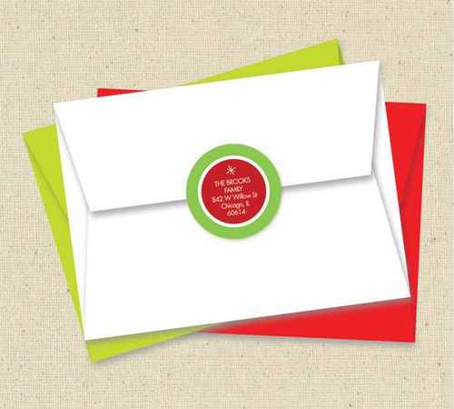 Hohoho Santa Red Christmas Address Labels