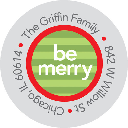 Joyful Wreath Christmas Address Labels