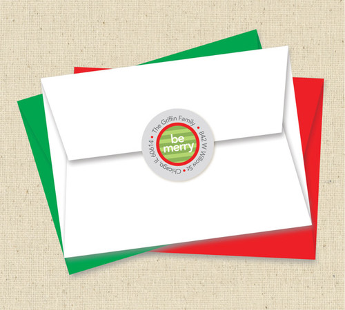 Joyful Wreath Christmas Address Labels