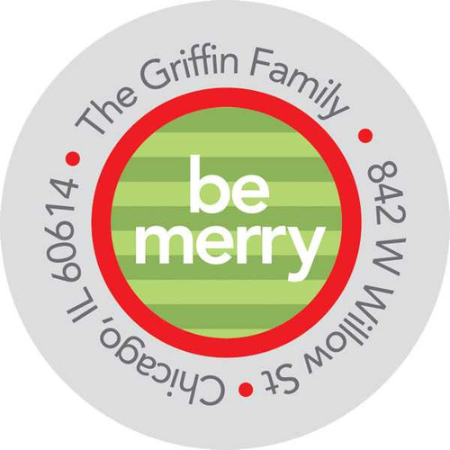 Joyful Wreath Christmas Address Labels
