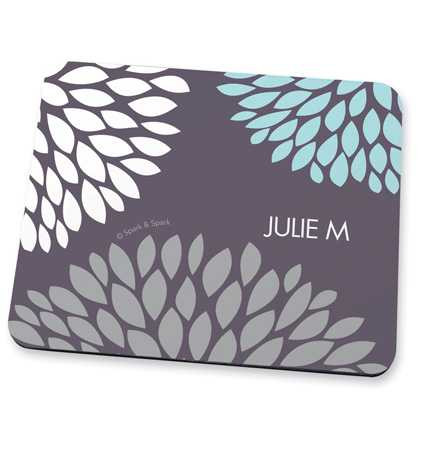 Pom Pom flowers Grey Mouse Pad